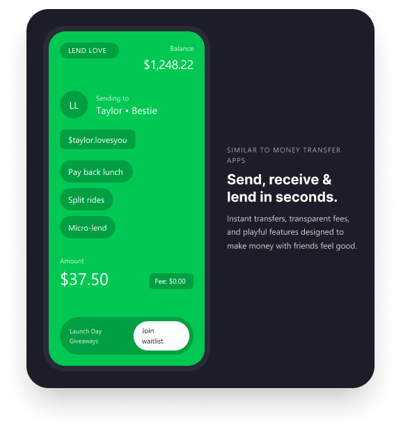 Lend Love app preview